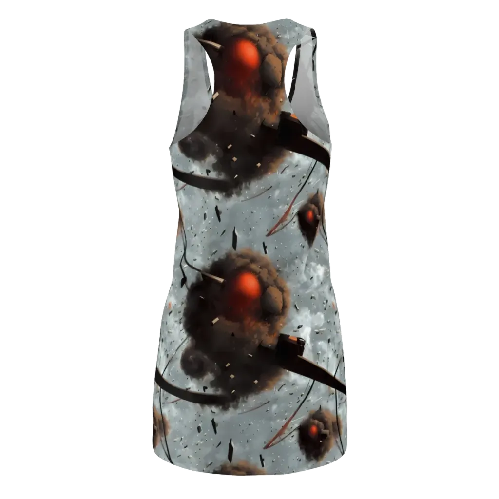 Celestial Collision on Racerback Dress — Back