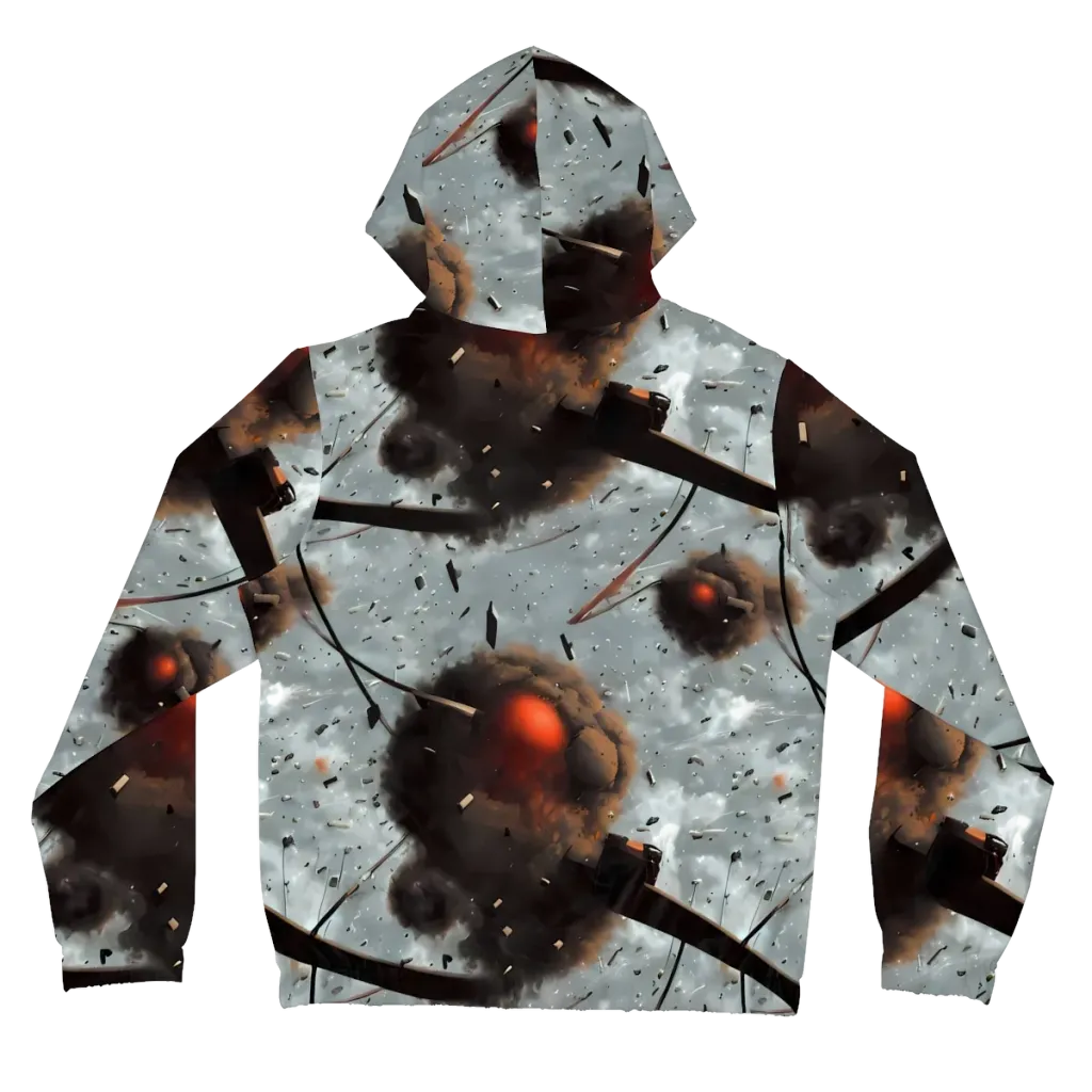 Celestial Collision on Women's Full-Zip Hoodie — Back