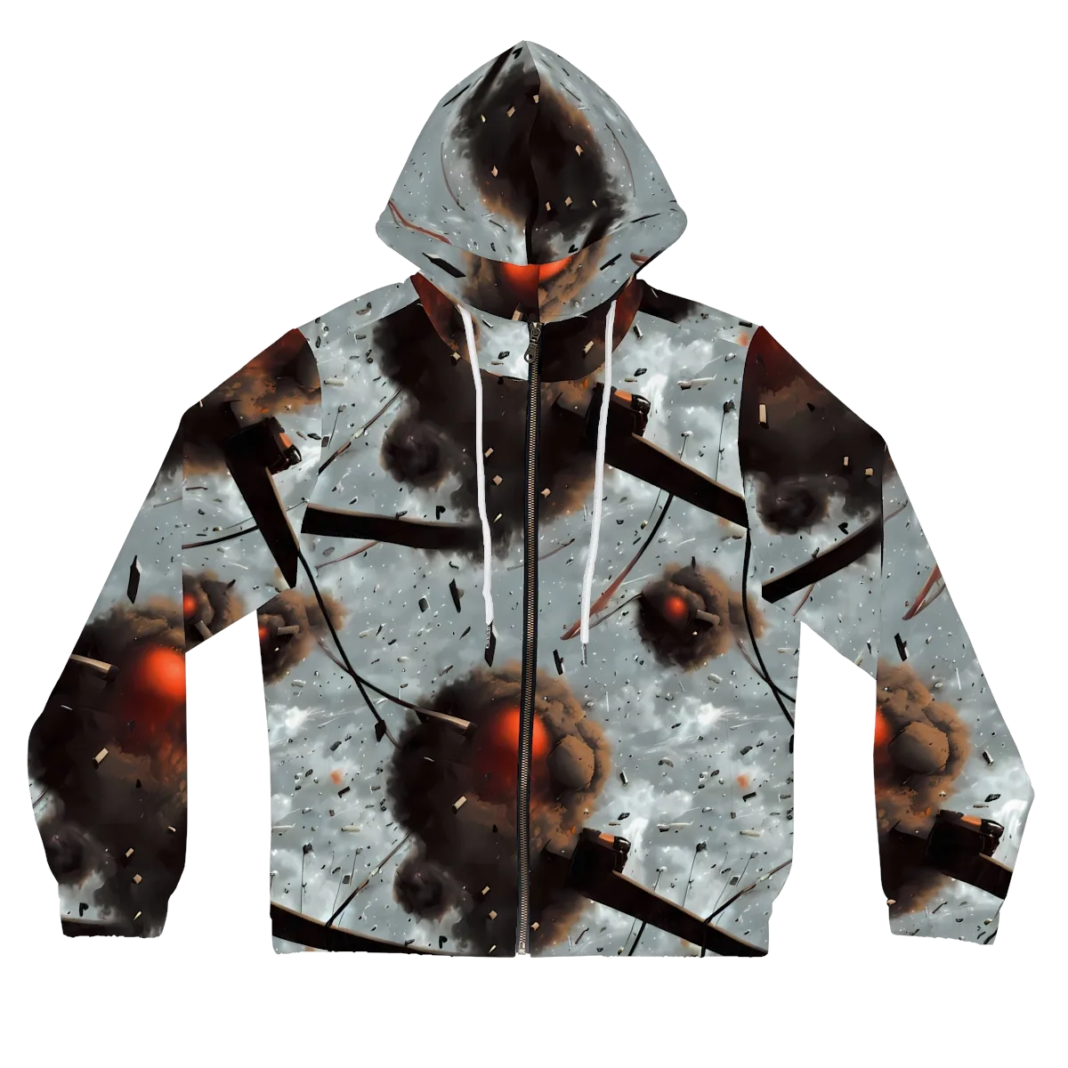 Celestial Collision on Women's Full-Zip Hoodie — Front