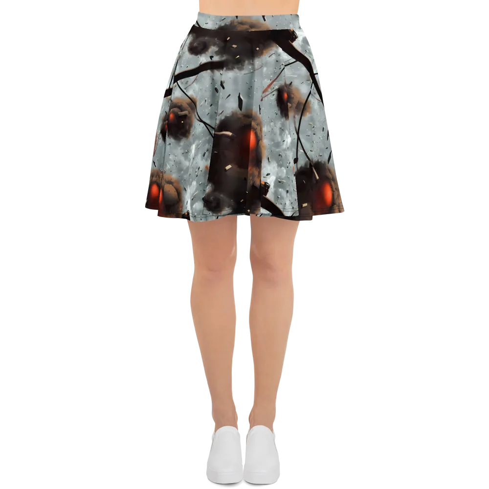 Celestial Collision on Skater Skirt — Front