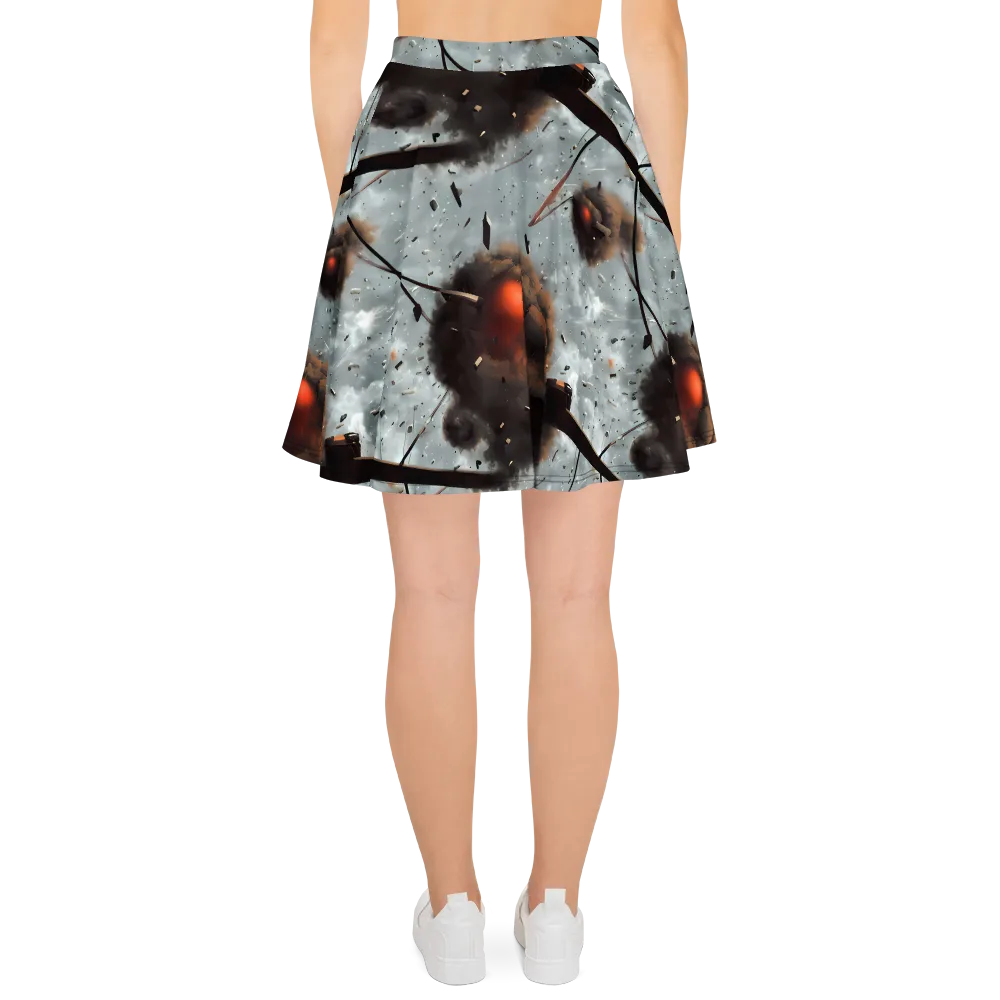 Celestial Collision on Skater Skirt — Back