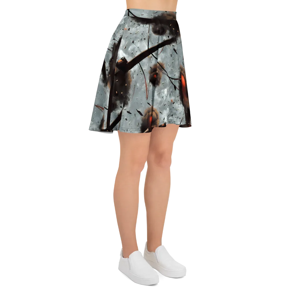 Celestial Collision on Skater Skirt — Right
