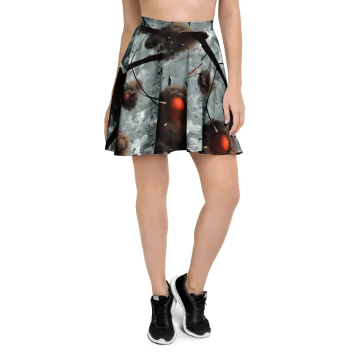 Celestial Collision on a Skater Skirt