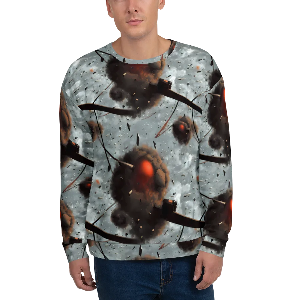 Celestial Collision on Sweatshirt — Front