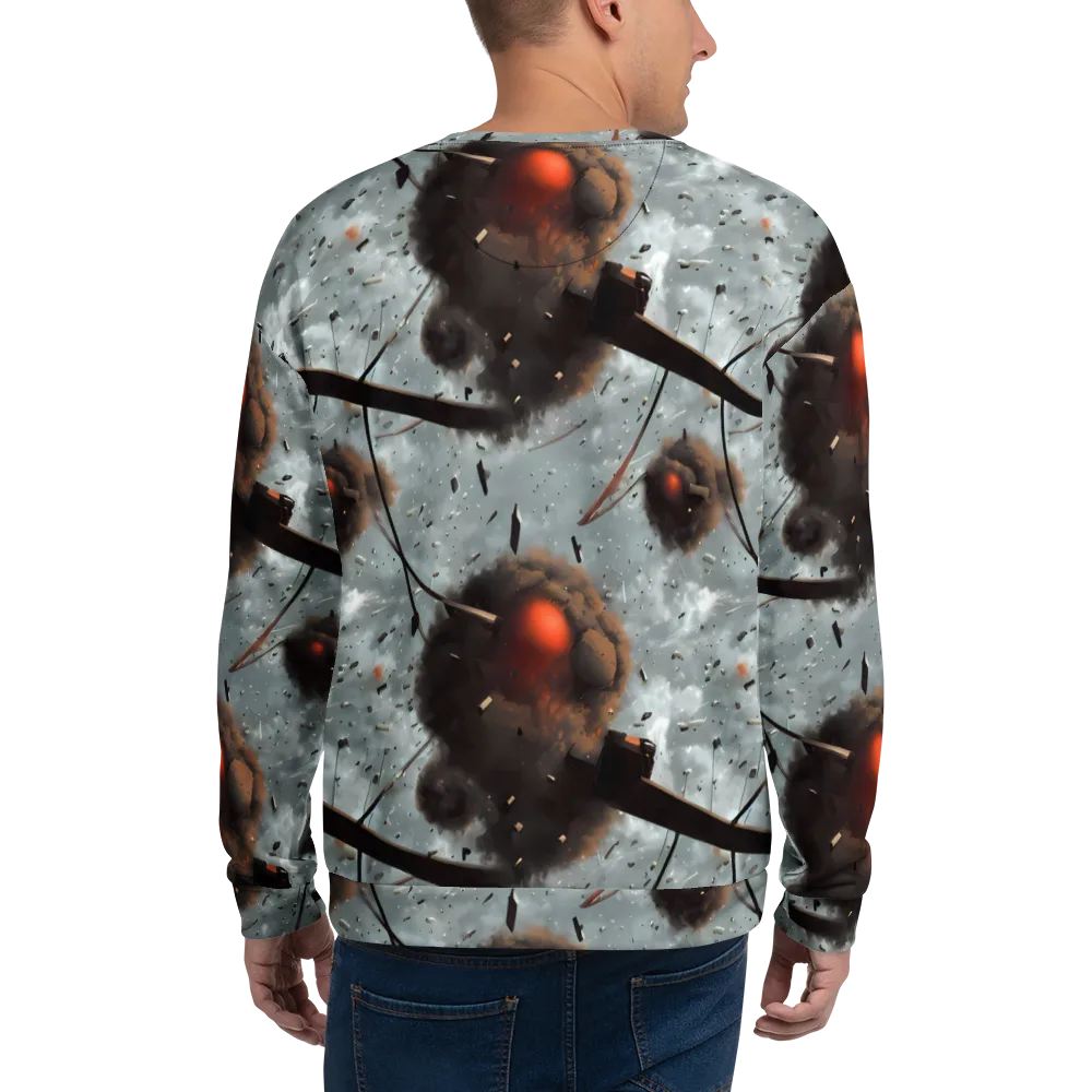 Celestial Collision on Sweatshirt — Back