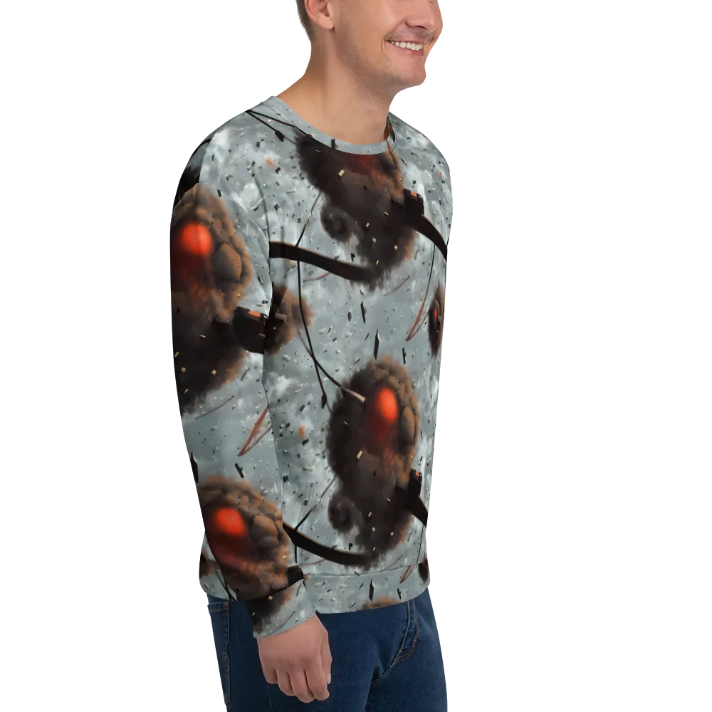 Celestial Collision on Sweatshirt — Right Front