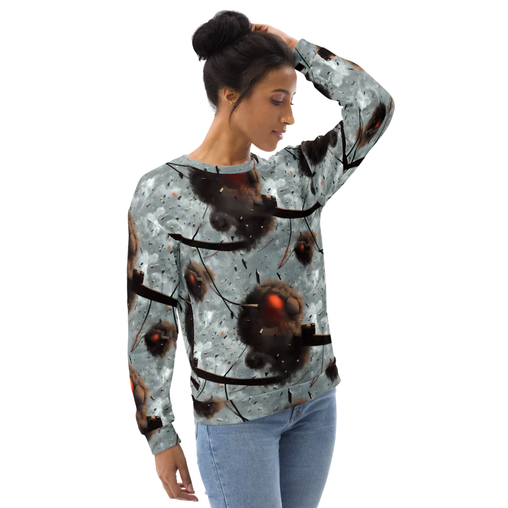 Celestial Collision on Sweatshirt — Right Front