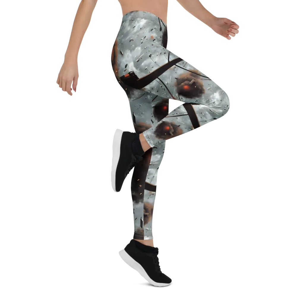Celestial Collision on Leggings — Right