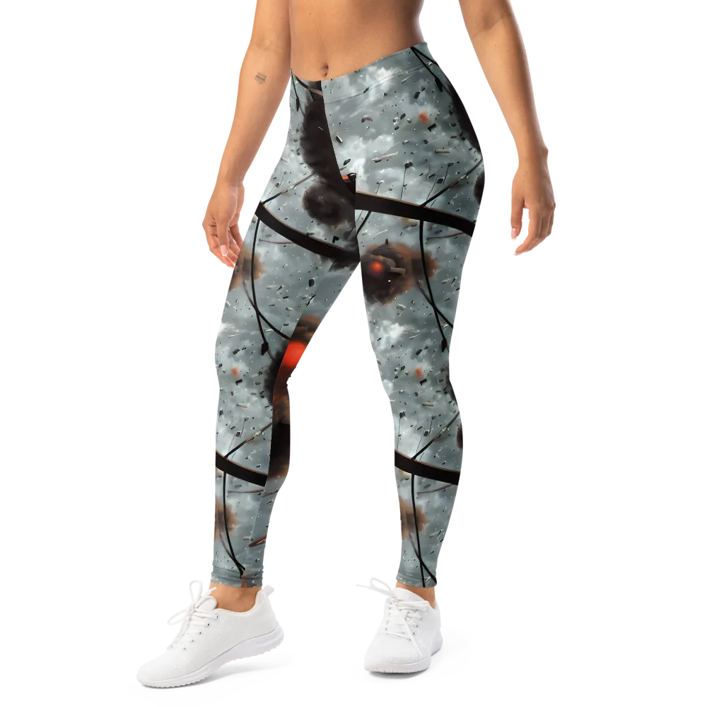 Celestial Collision on Leggings — Left Front