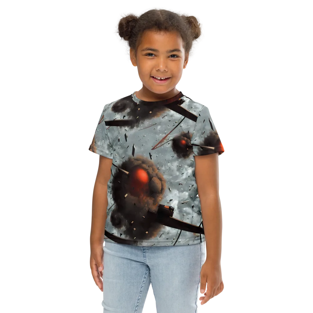 Celestial Collision on Kids Crew Neck T-Shirt — Front