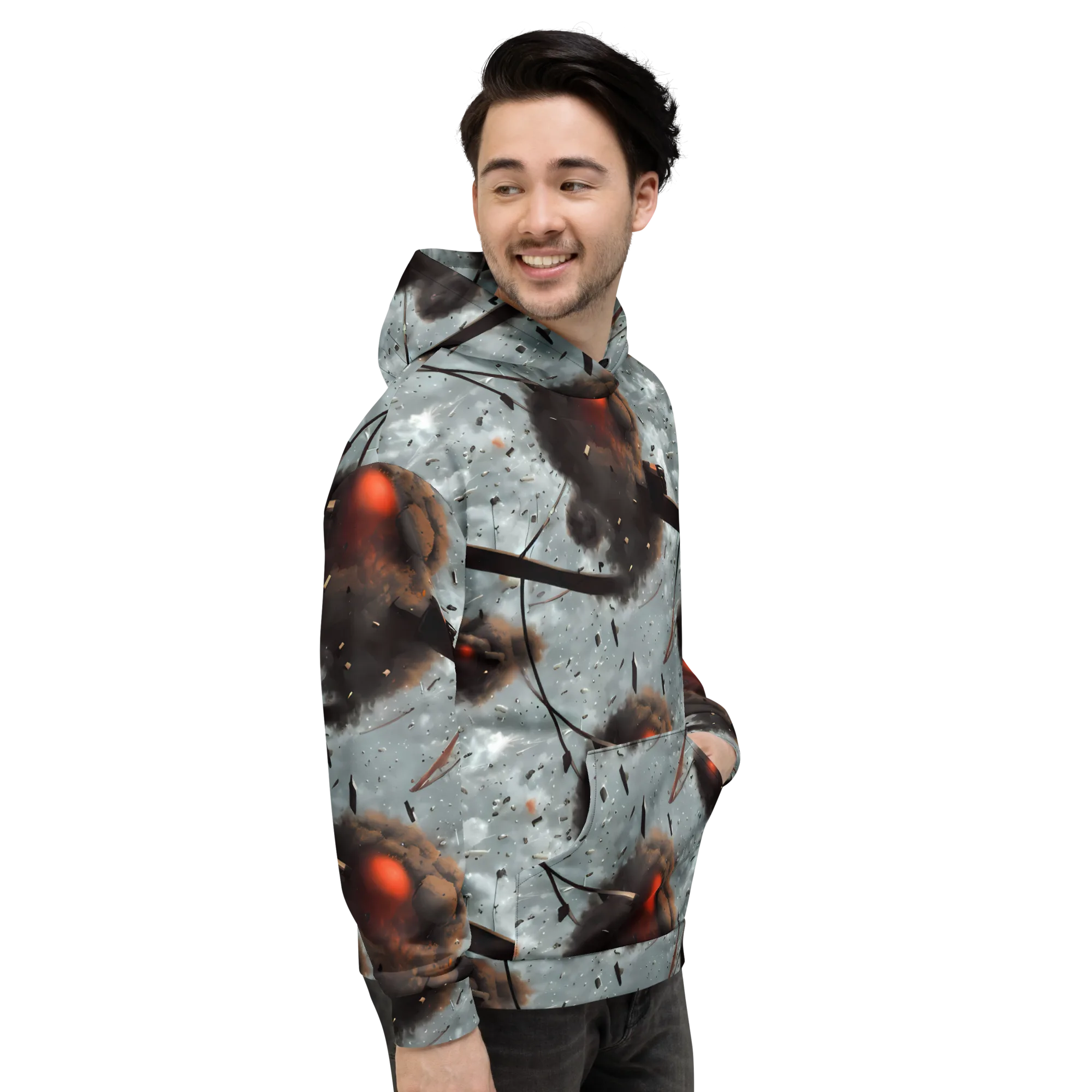 Celestial Collision on Hoodie — Right