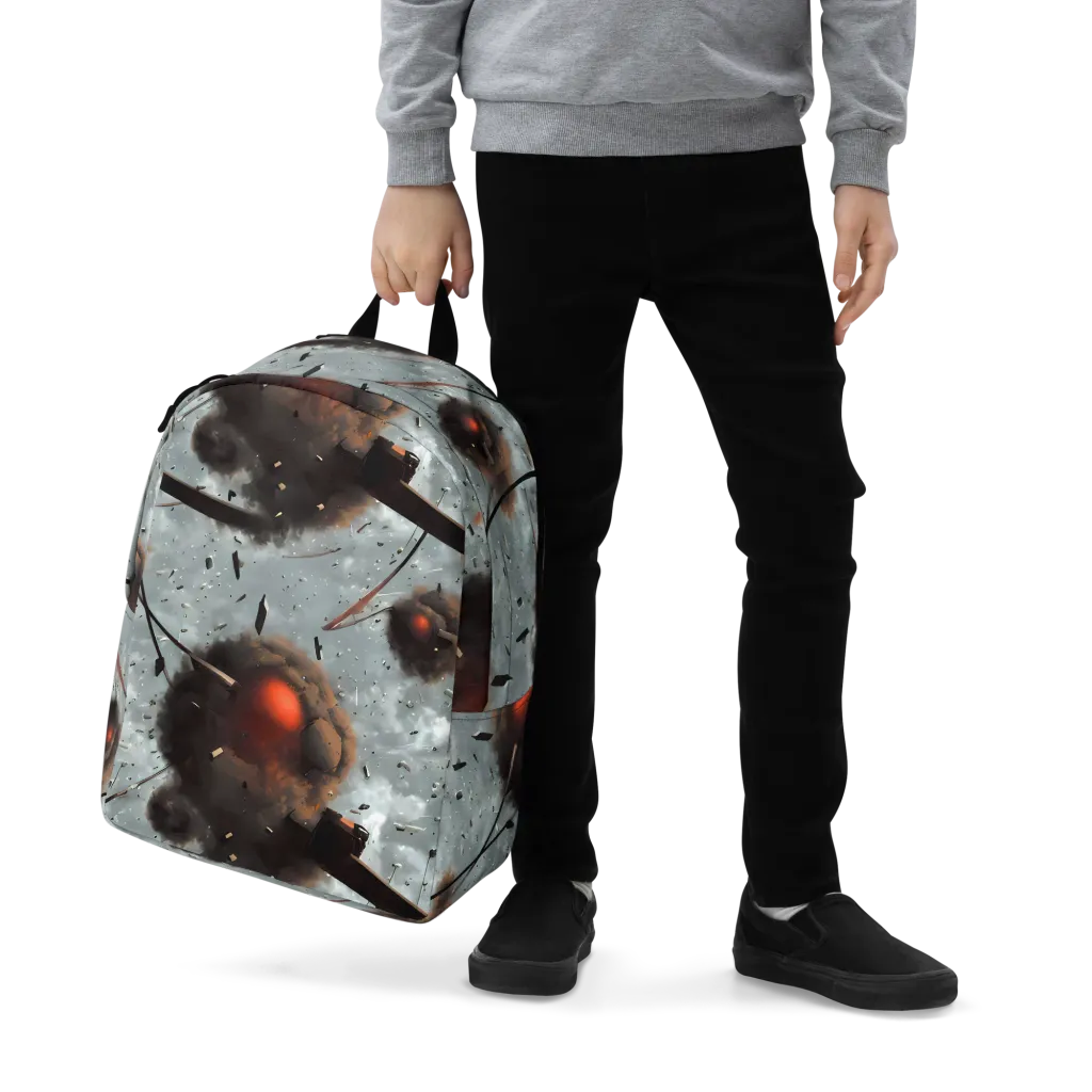 Celestial Collision on Minimalist Backpack — Zoomed-in
