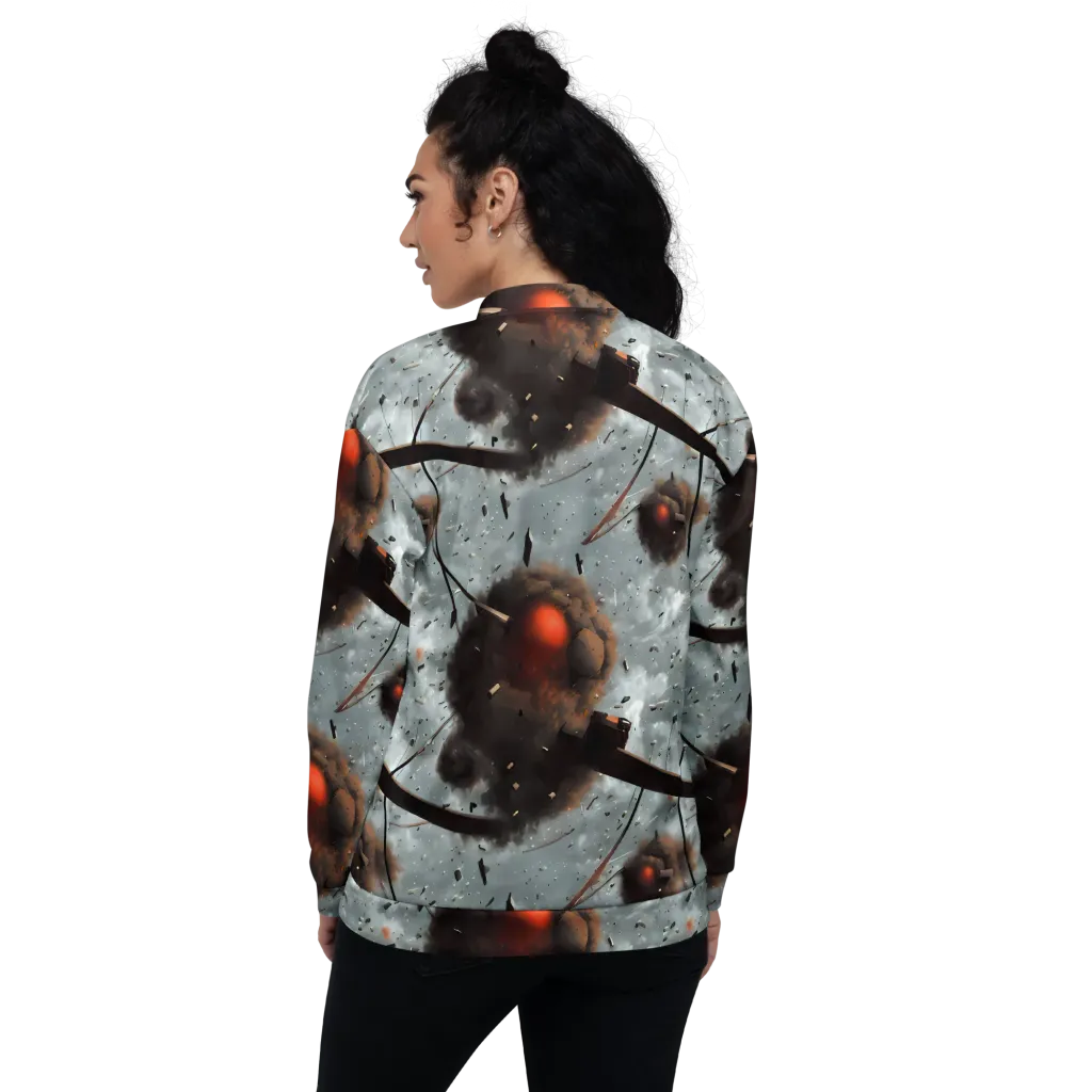Celestial Collision on Bomber Jacket — Back