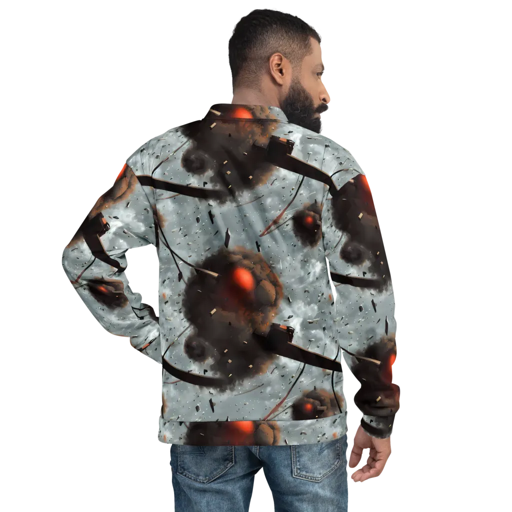 Celestial Collision on Bomber Jacket — Back