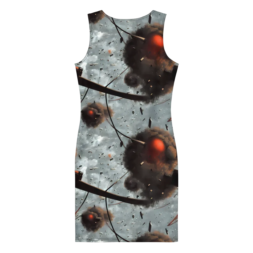 Celestial Collision on Bodycon Dress — Back