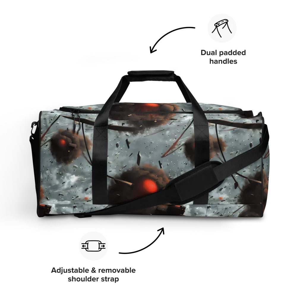 Celestial Collision on Duffle Bag — Front