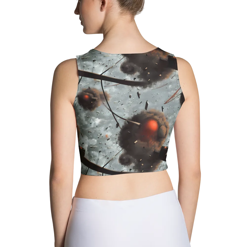 Celestial Collision on Crop Top — Back
