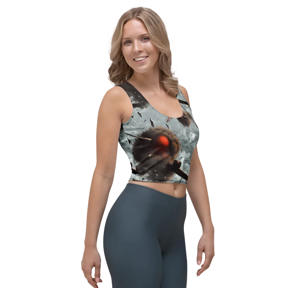 Celestial Collision on Crop Top — Right Front