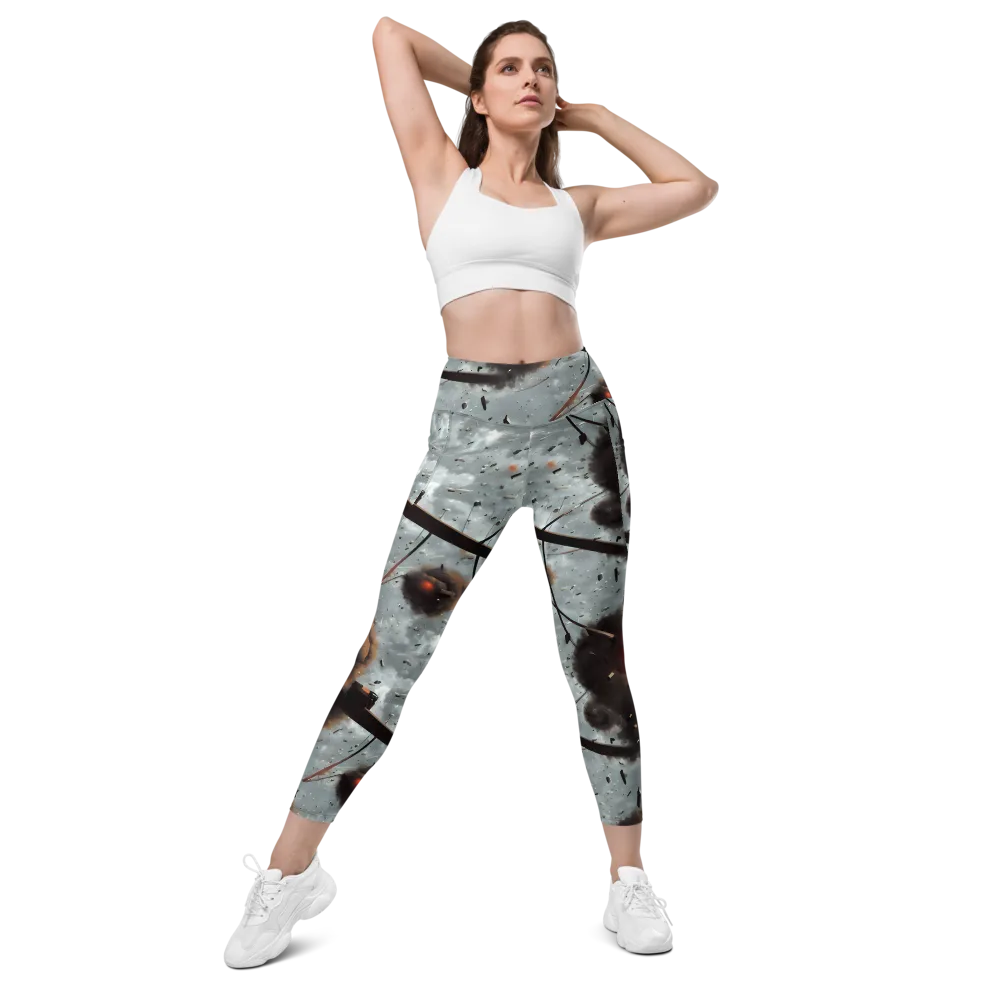 Celestial Collision on Leggings with Pockets — Front