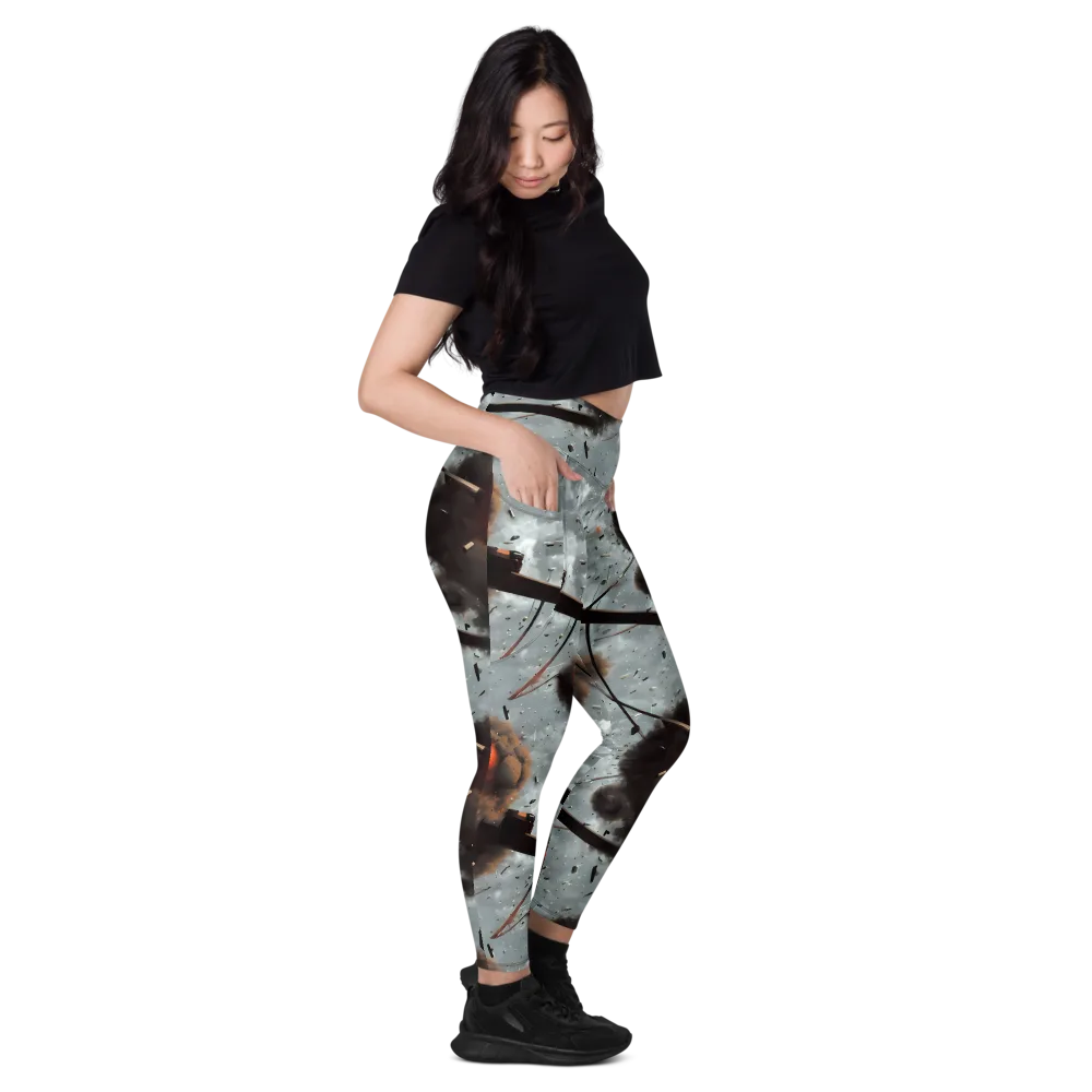 Celestial Collision on Leggings with Pockets — Right