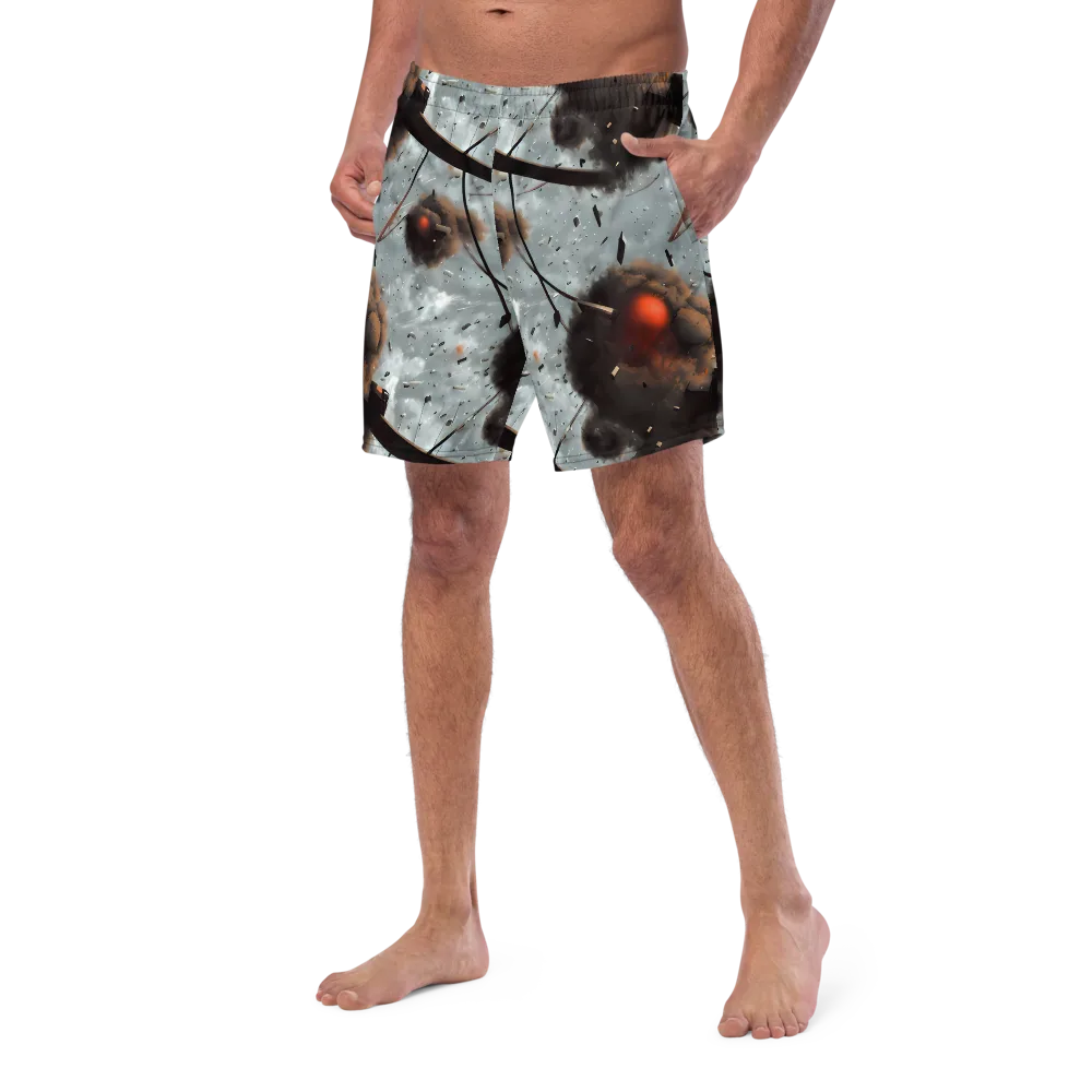 Celestial Collision on Swim Trunks — Left Front