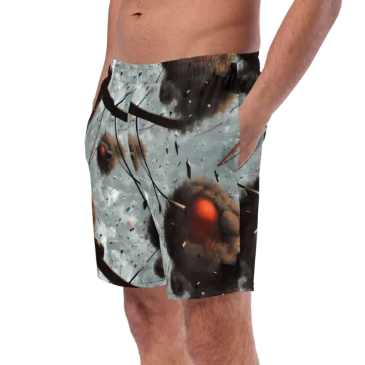 Celestial Collision on a Swim Trunks
