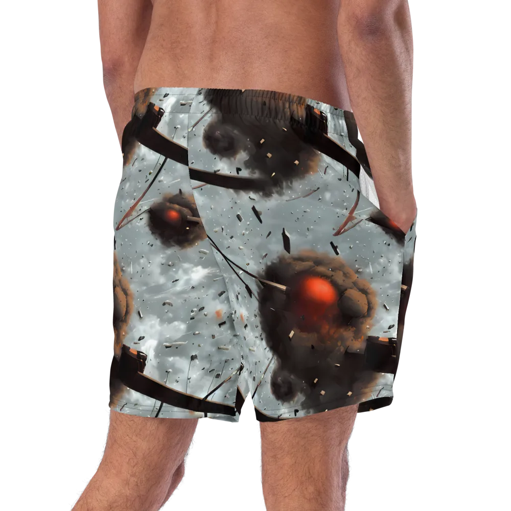 Celestial Collision on Swim Trunks — Right Back