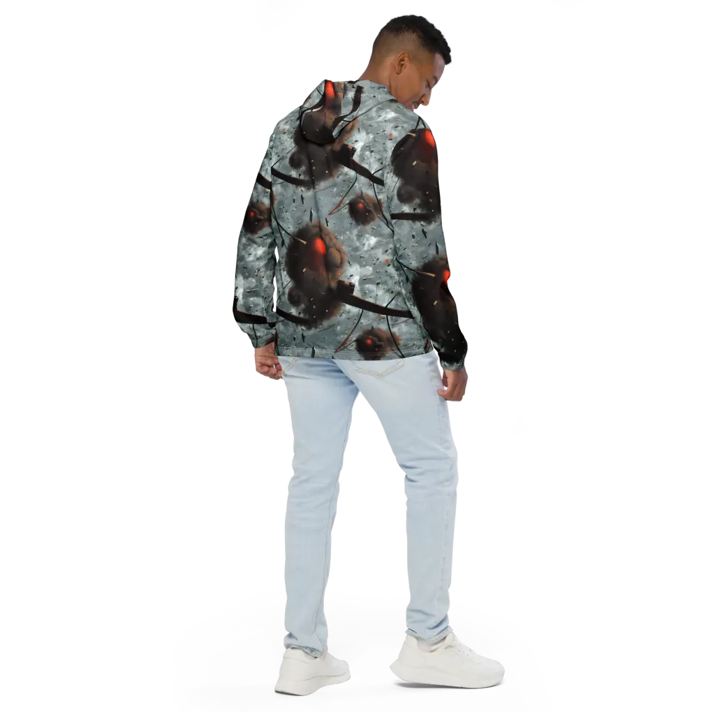 Celestial Collision on Men's Windbreaker — Back