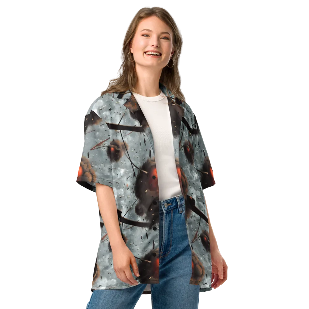 Celestial Collision on Button Shirt — Front