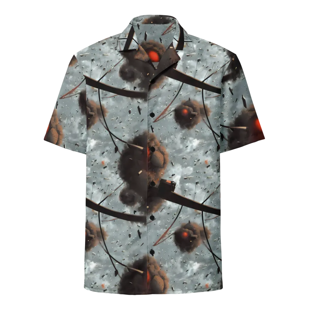 Celestial Collision on Button Shirt — Front