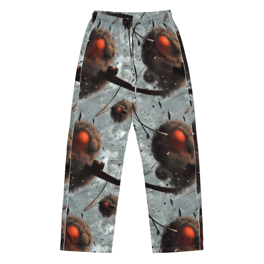 Celestial Collision on Women's Pajama Pants — Front