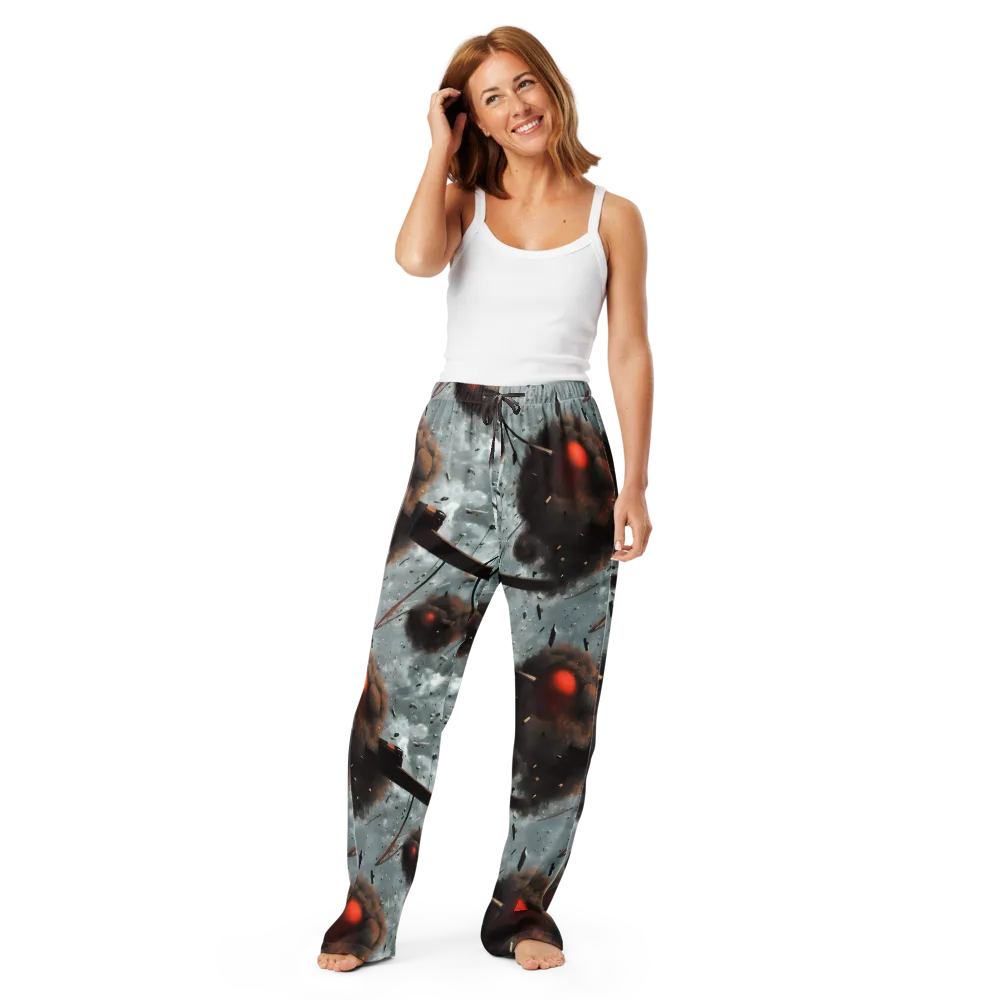 Celestial Collision on Women's Pajama Pants — Front