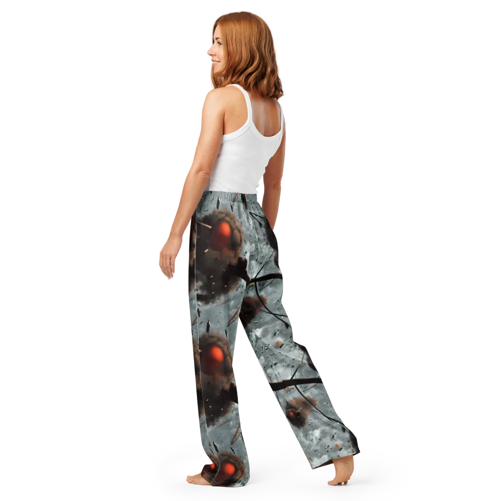 Celestial Collision on Women's Pajama Pants — Back