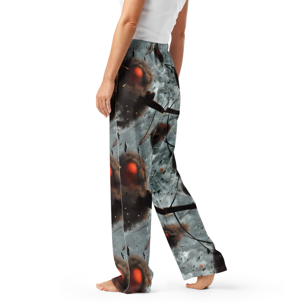 Celestial Collision on Women's Pajama Pants — Left