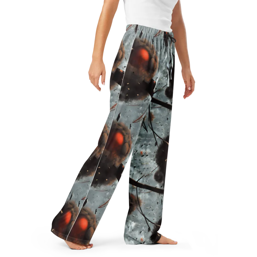 Celestial Collision on Women's Pajama Pants — Right Front