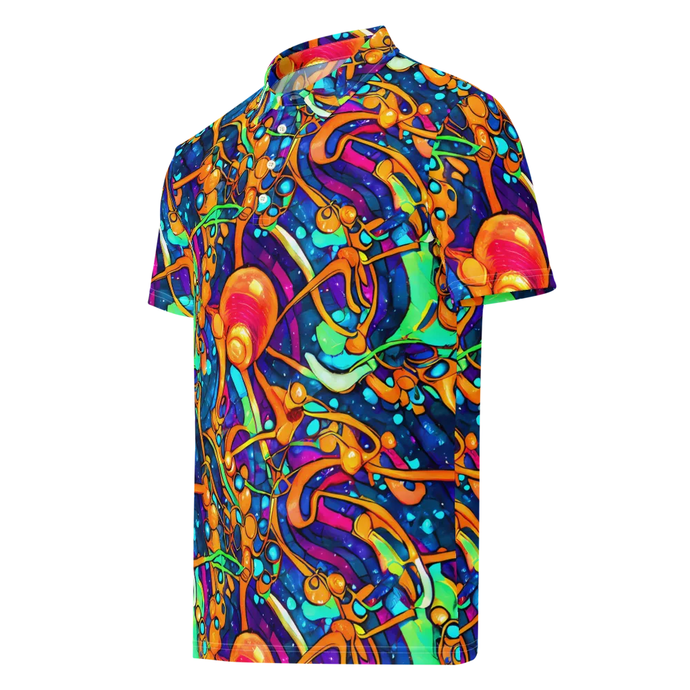 Iridescent Nebula on Men's Slim Fit Polo Shirt — Left Front
