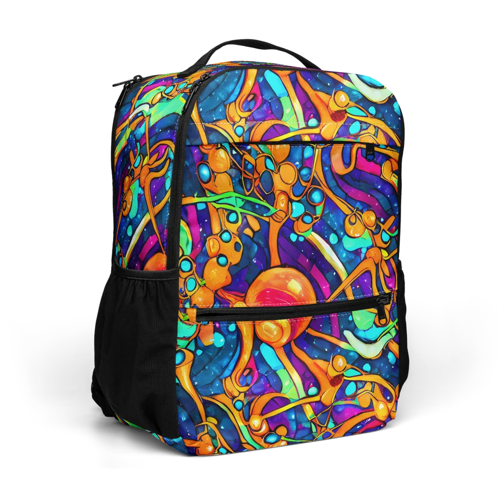 Iridescent Nebula on Utility Backpack — Right Front
