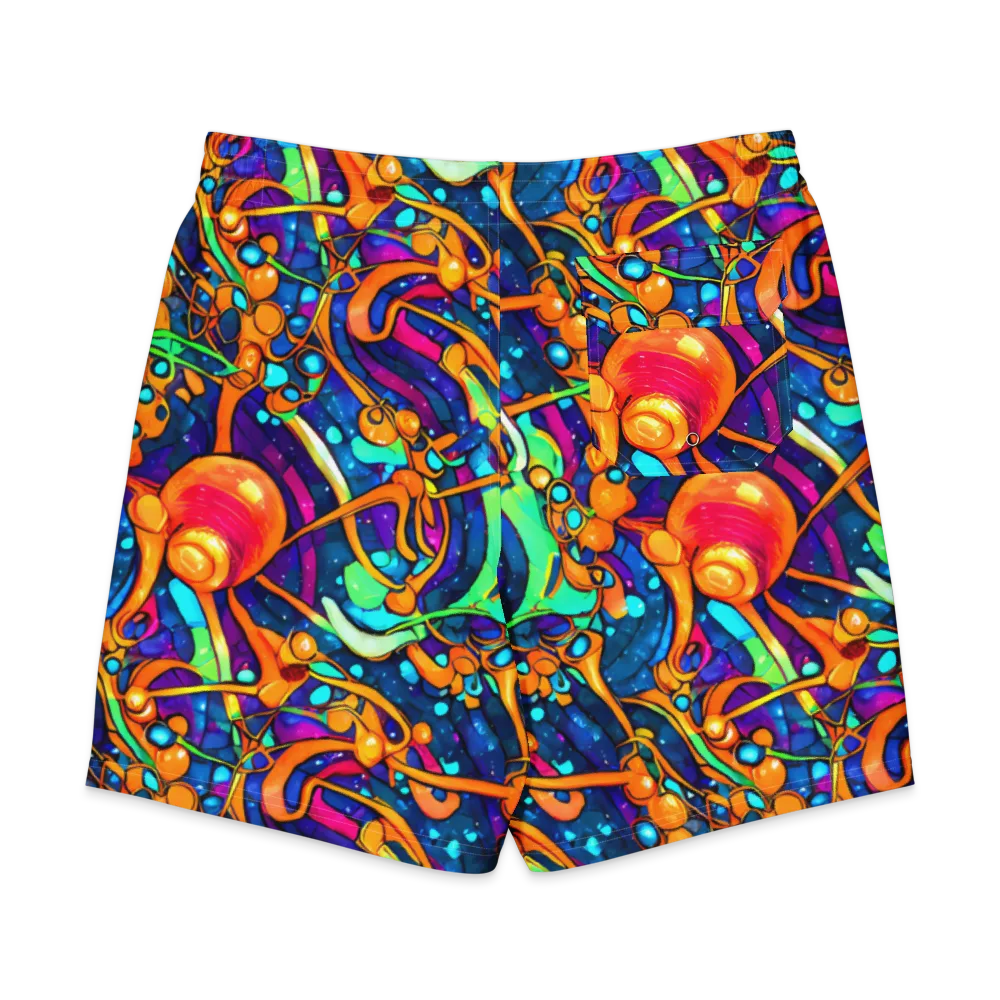 Iridescent Nebula on Men's Board Shorts — Back
