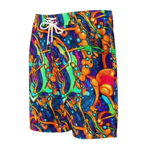 Iridescent Nebula on a Men's Board Shorts