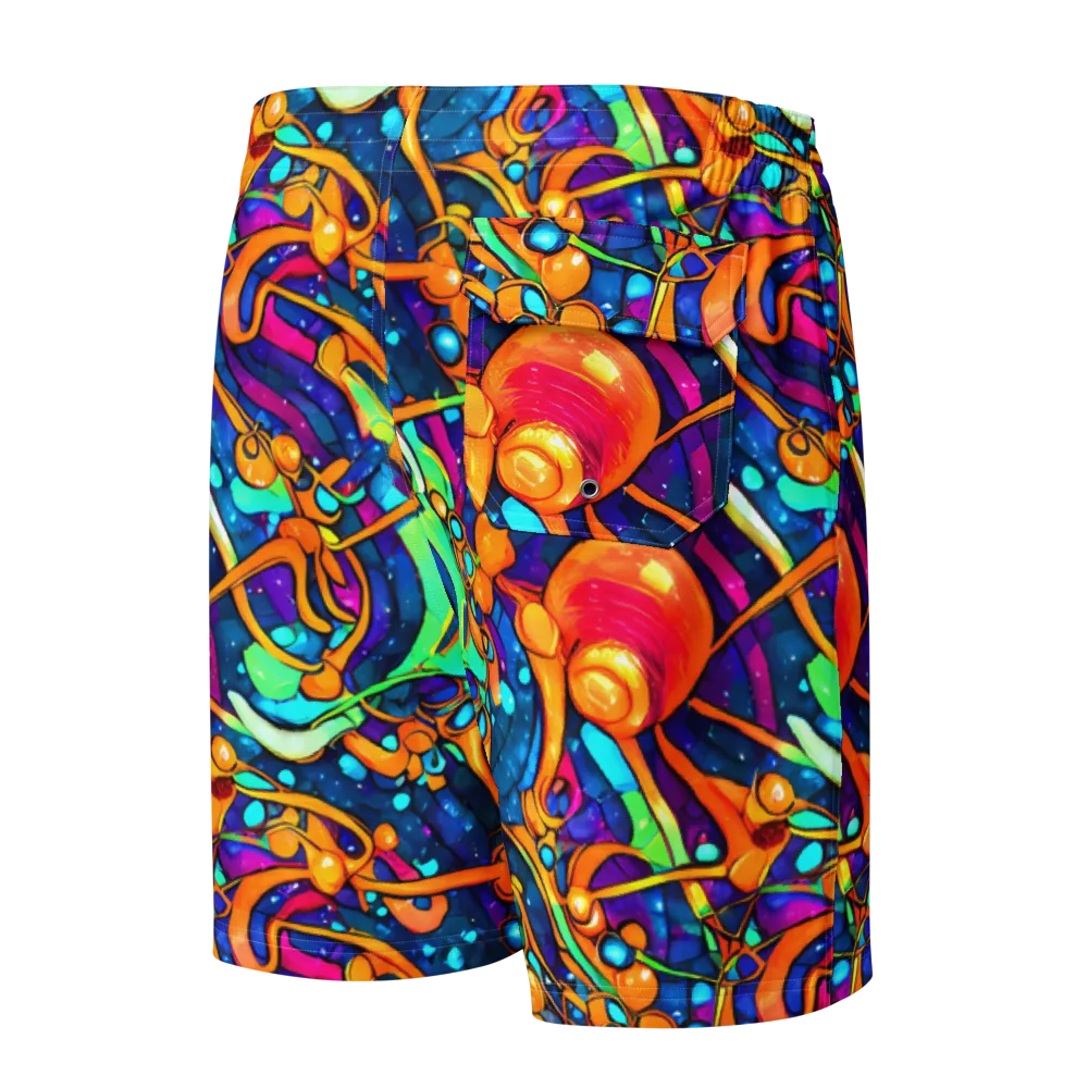 Iridescent Nebula on Men's Board Shorts — Back