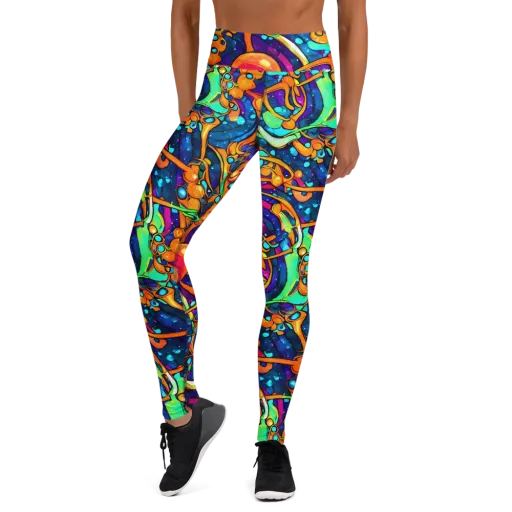 Iridescent Nebula on a Yoga Leggings