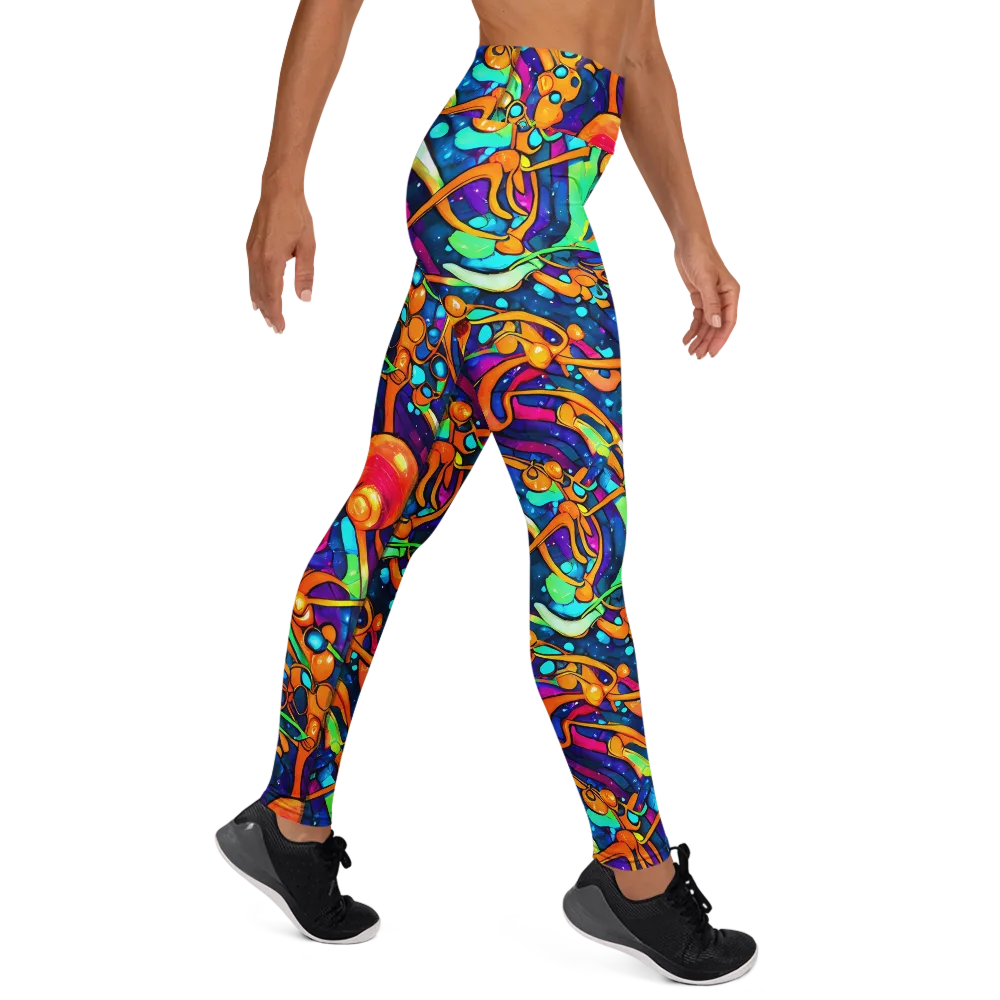 Iridescent Nebula on Yoga Leggings — Right