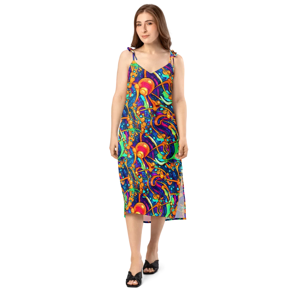 Iridescent Nebula on Slip Dress — Front