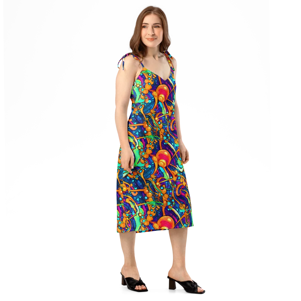 Iridescent Nebula on Slip Dress — Right Front