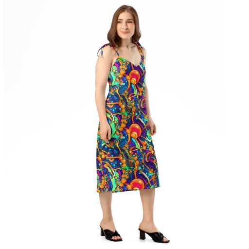 Iridescent Nebula on a Slip Dress
