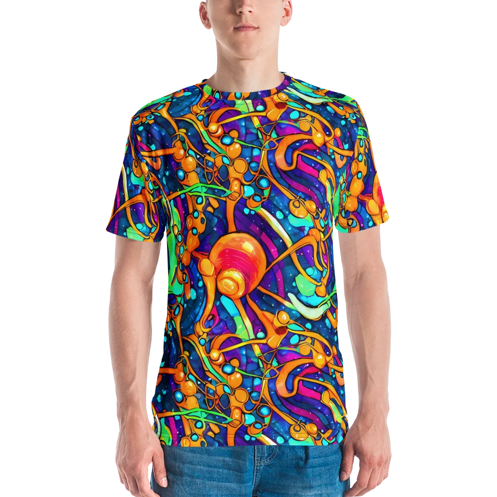 Iridescent Nebula on Men's Crew Neck T-Shirt — Front