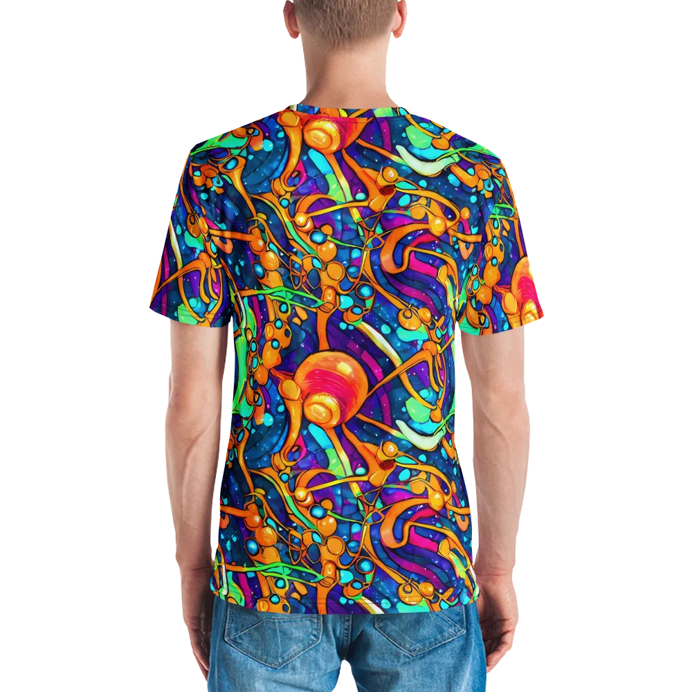 Iridescent Nebula on Men's Crew Neck T-Shirt — Back