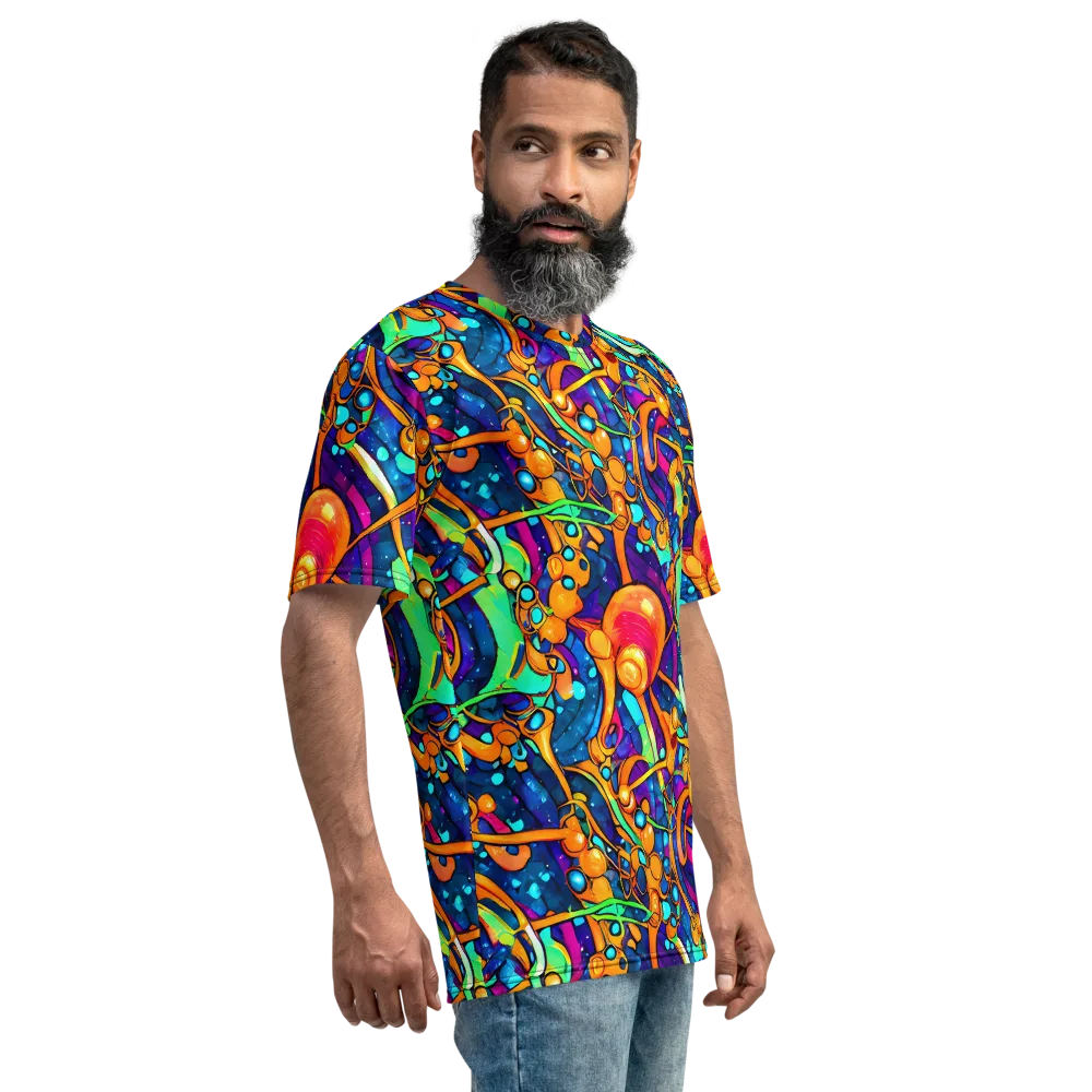 Iridescent Nebula on Men's Crew Neck T-Shirt — Right