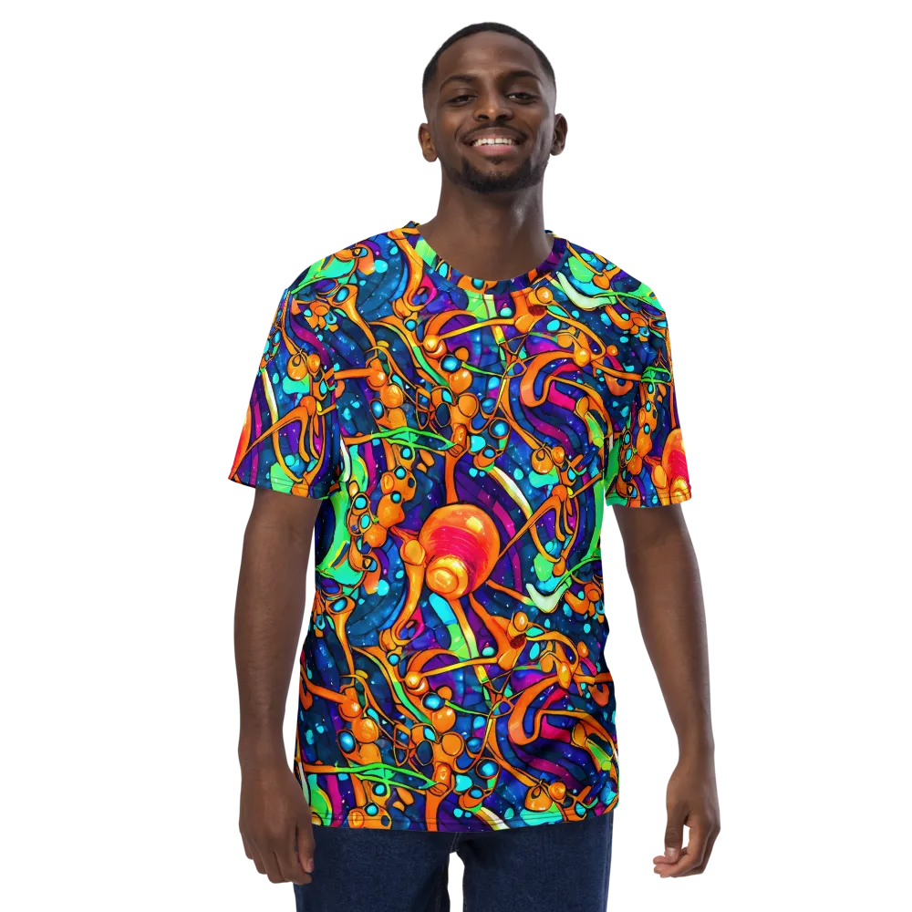 Iridescent Nebula on Men's Crew Neck T-Shirt — Front