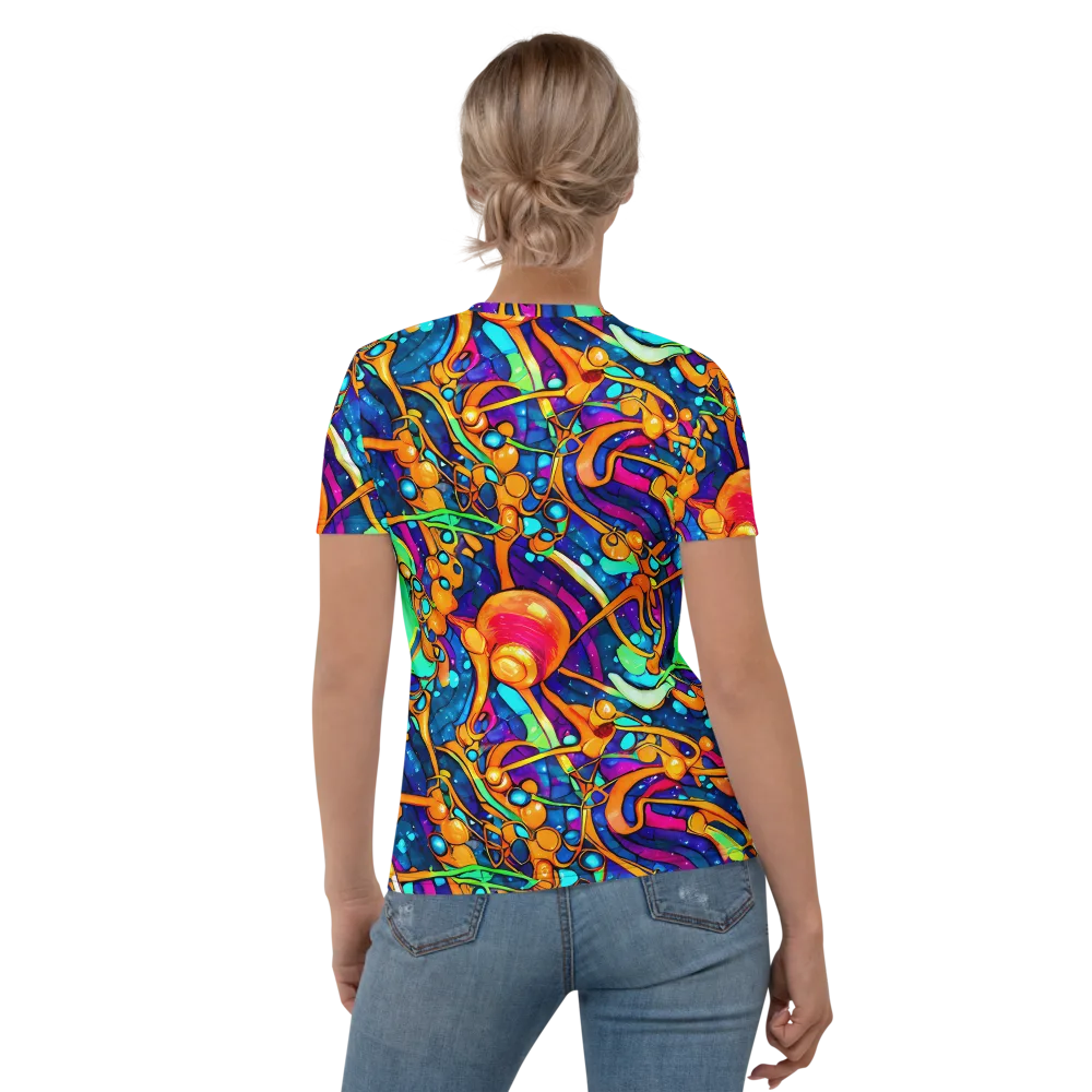 Iridescent Nebula on Women's Crew Neck T-Shirt — Back